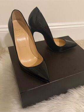 Christian Louboutin So Kate 120mm Black Patent Pointed-Toe Stiletto Pumps